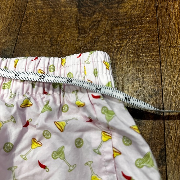 Together Pink and Yellow Patterned High Waist Women's Shorts - Picture 3 of 4